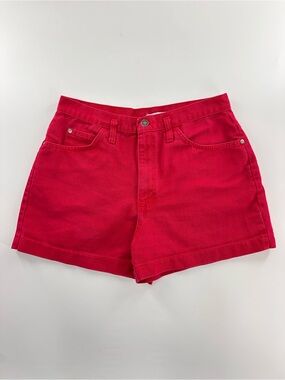 90's Red Denim High Rise Mom Shorts Women's Size M/L